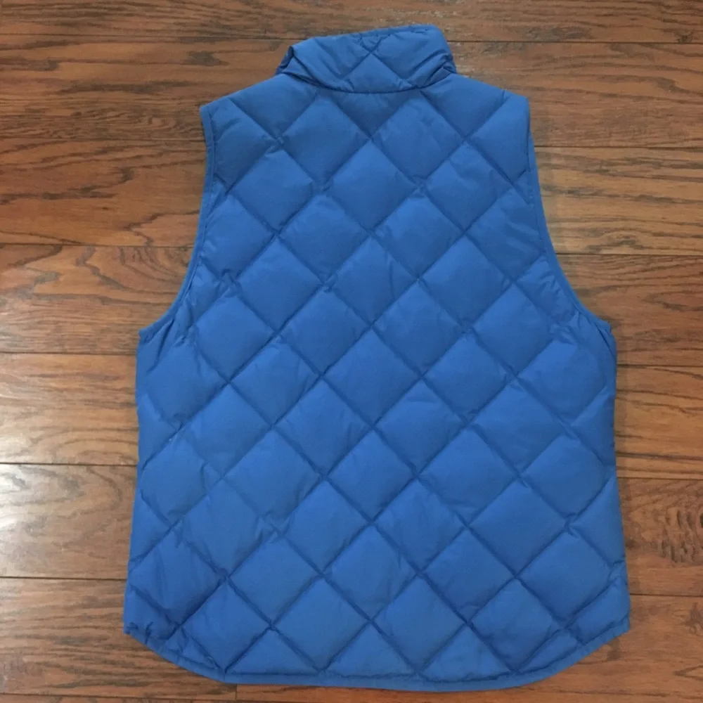 J. Crew Women’s Excursion Quilted Down Puffer Vest Royal Blue Size Large
